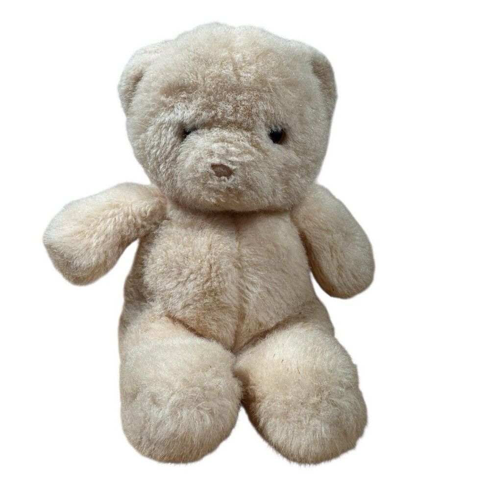 VINTAGE 1989 EDEN MUSICAL TAN BABY TEDDY BEAR STUFFED ANIMAL PLUSH TOY KOREA